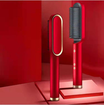 2-in-1 Hair Straightener & Curler Brush